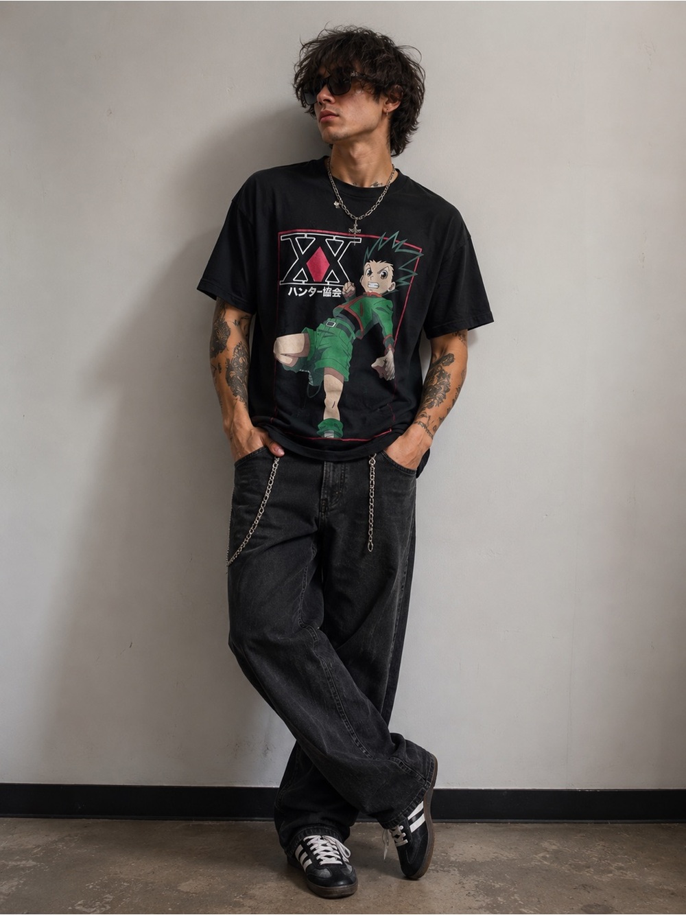 Hunter x Hunter Gon Anime Graphic T-Shirt XXL Black Manga Tee